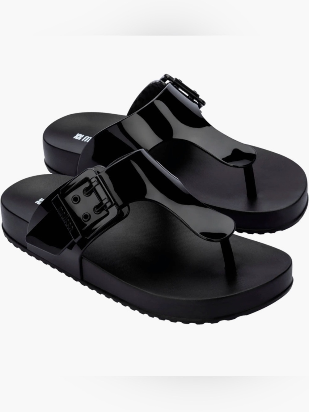 Melissa Cozy Flip Flop Black size 10 with box
